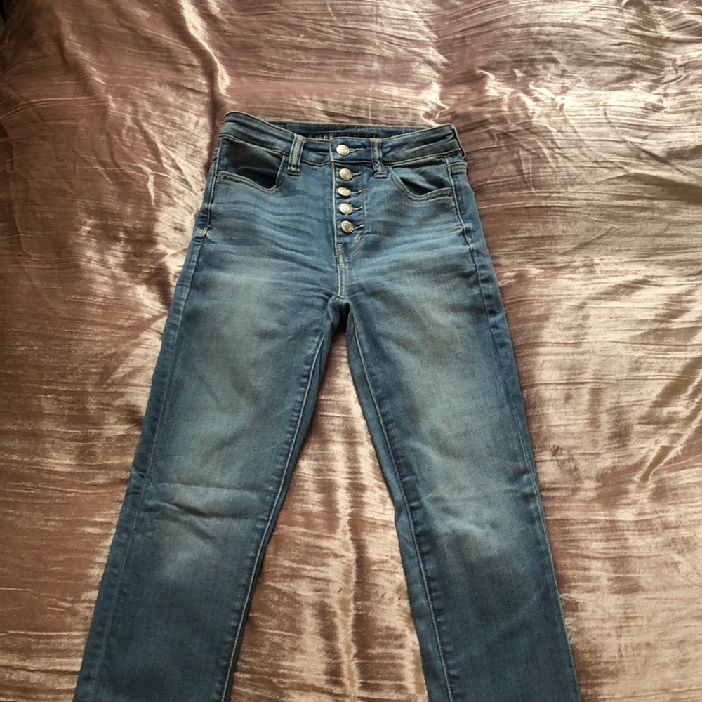 American Eagle Button Fly Skinny Jeans